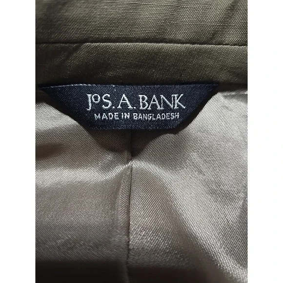 Jos A Bank Mens Sport Coat Blazer Suit Jacket Tan Wool 46L Notch